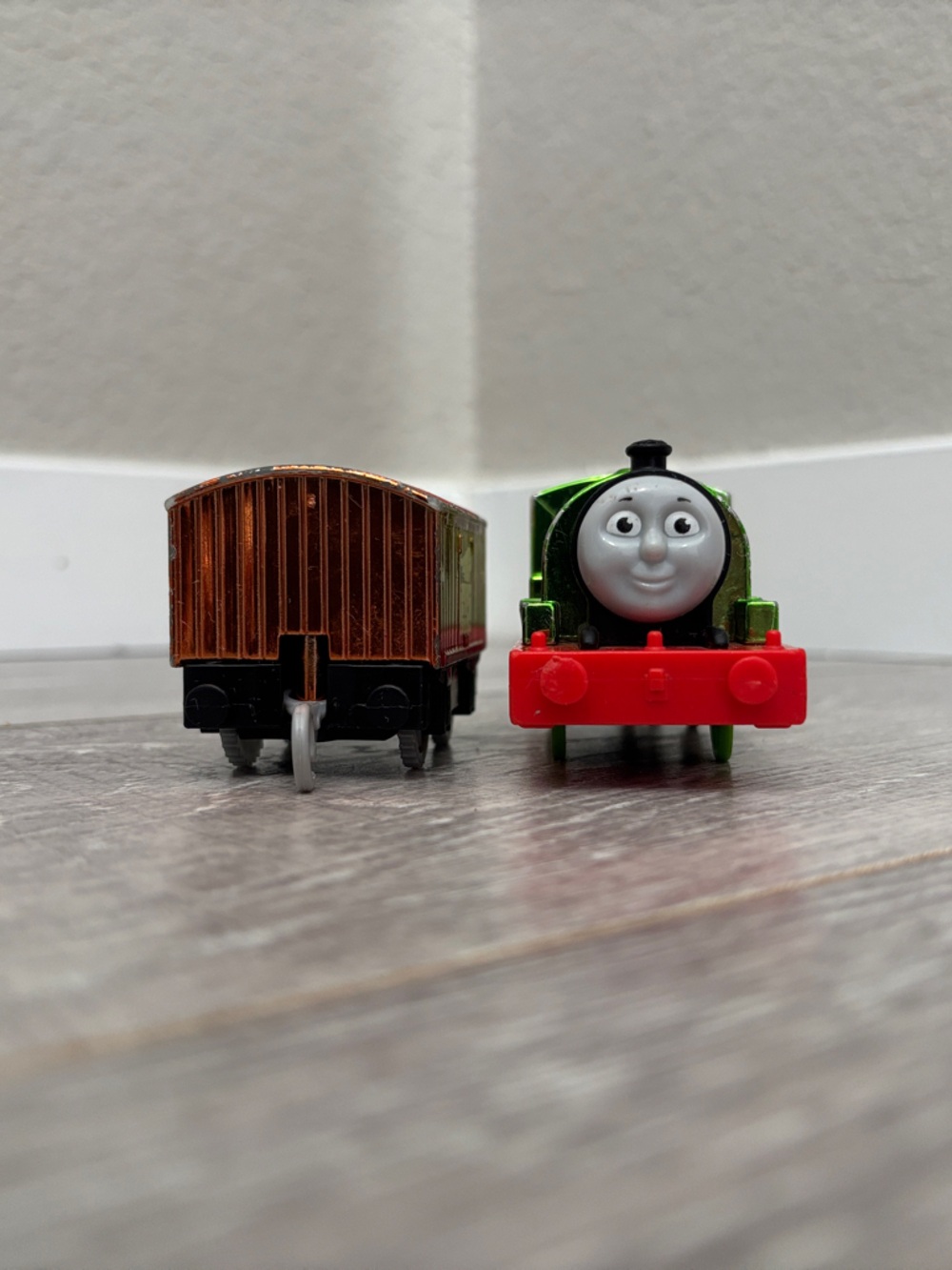 Metallic Motorized Trackmaster Percy and Tender - Thomas & Friends WORKS! - Picture 3 of 12